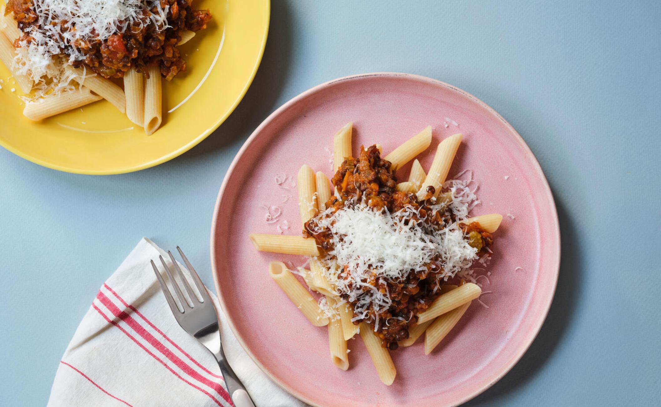 Belugabolognese med pasta