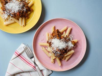 Belugabolognese med pasta